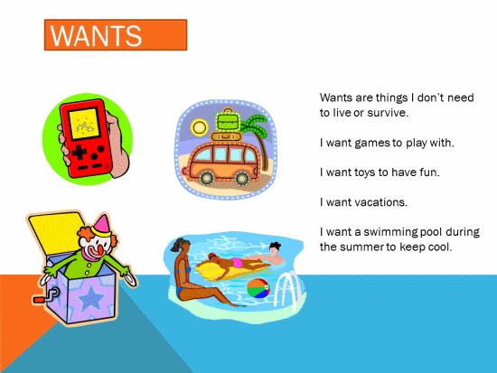 wants and needs clipart