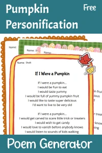 Halloween Pumpkin Personification Poem Generator