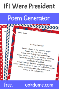 If I Were President | Poem Generator