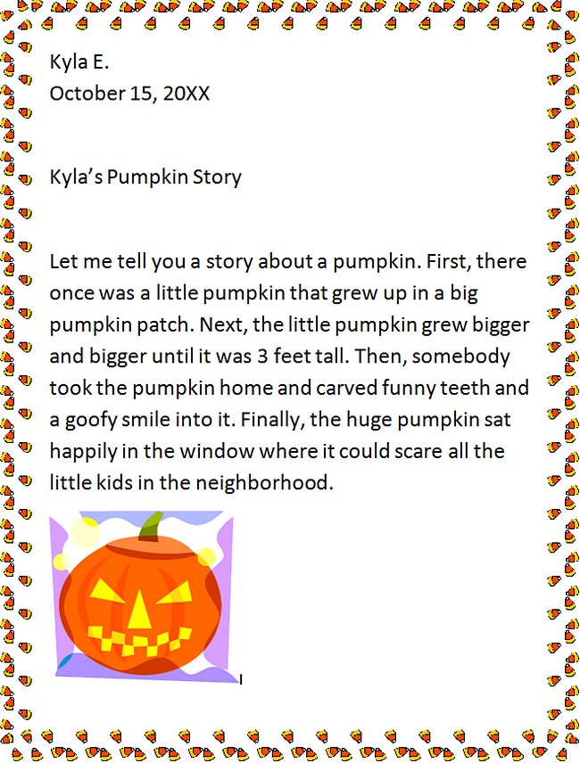 Personal Narrative: The Perfect Pumpkin