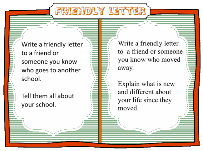 Friendly Letter Topics