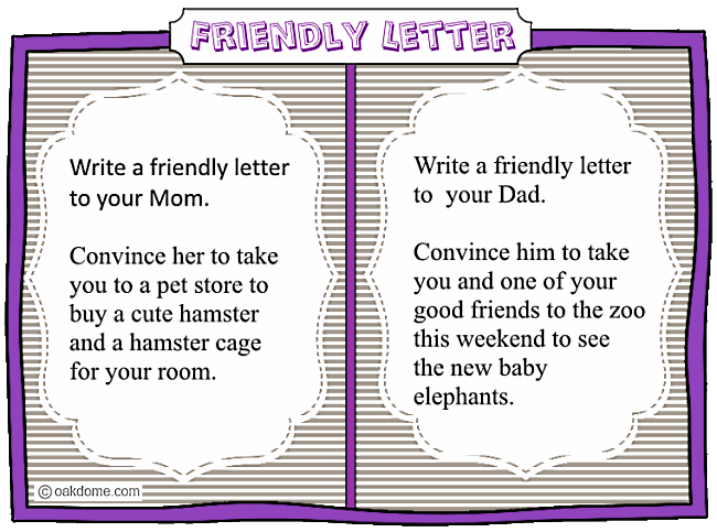 Friendly Letter Topics