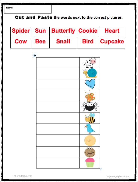 Copy and Paste Practice Activity