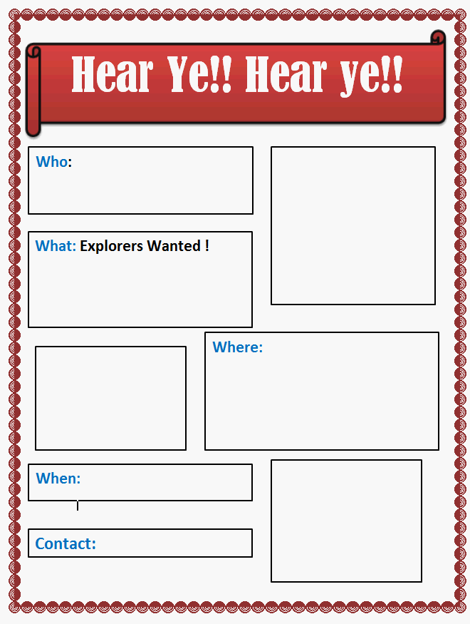 Explorers Wanted Poster Lesson Plan K 5 Technology Lab