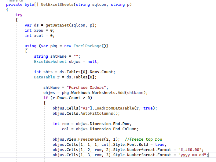 Additional function for EPPlus to iterate through worksheets in Repository Class