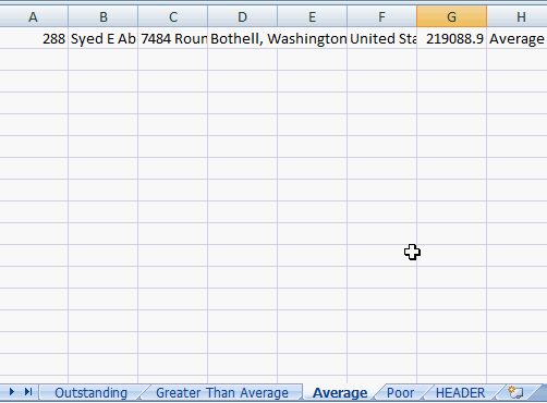 Excel Multi Sheet Data Sets