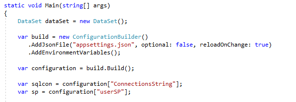 ConfigurationBuilder Code
