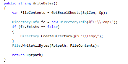 WriteBytes in the Repository Class