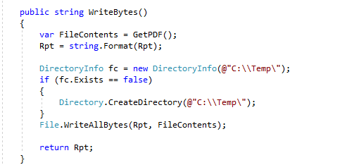 WriteBytes in the Repository Class