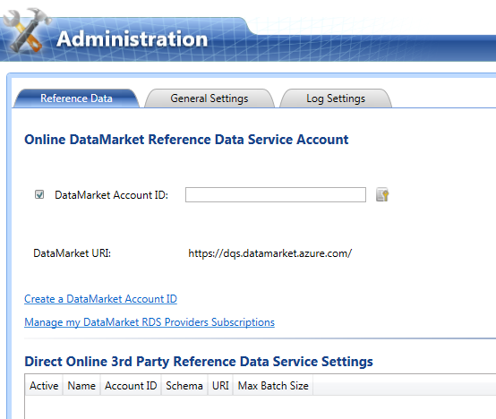 DataMarket Data Service Account