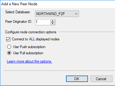New Peer Mode using Pull Subscription