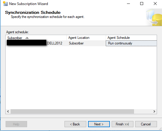 Synchronization Schedule - Snapshot Replication