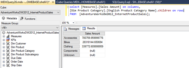 MDX Query of Cube Data