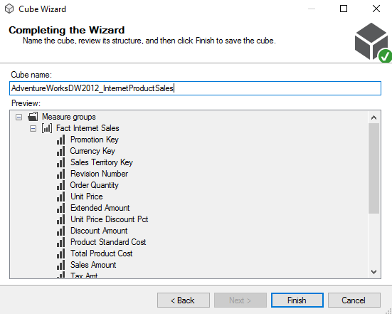 SSAS Complete Cube Wizard