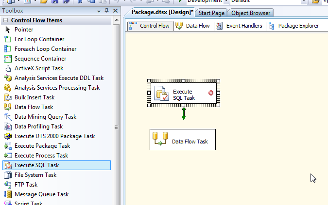 SSIS Execute SQL Task