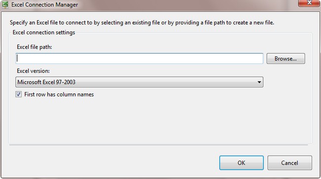 SSIS Excel Connection Manager