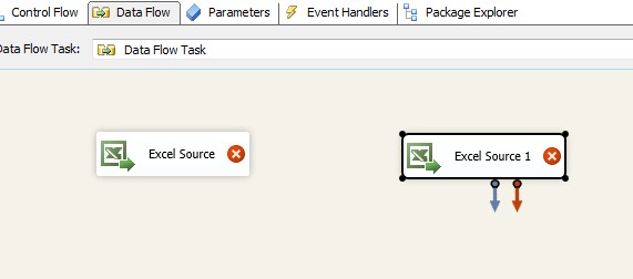SSIS 2 Excel Data Sources