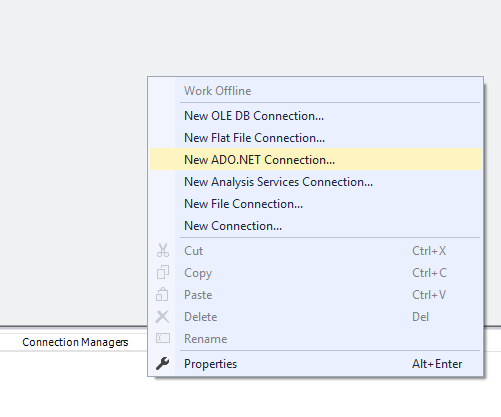 SSIS ADO Connection