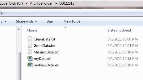 Verify Archive Folder
