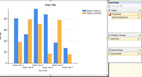 SSRS Designer - Column Chart