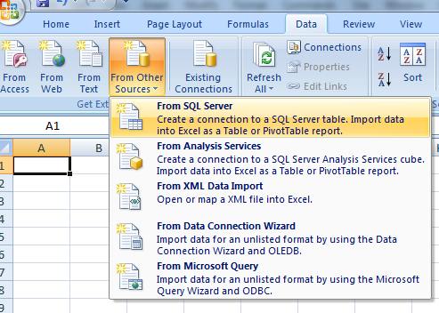 Sql Server Connection from Excel
