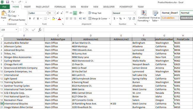Excel Data Source File