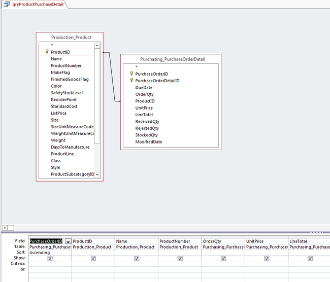 PurchaseOrderDetail in Query