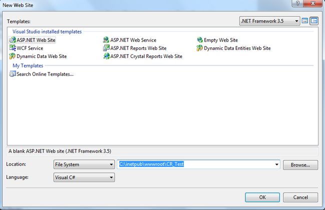 asp net crystal report viewer using static rpt no data source