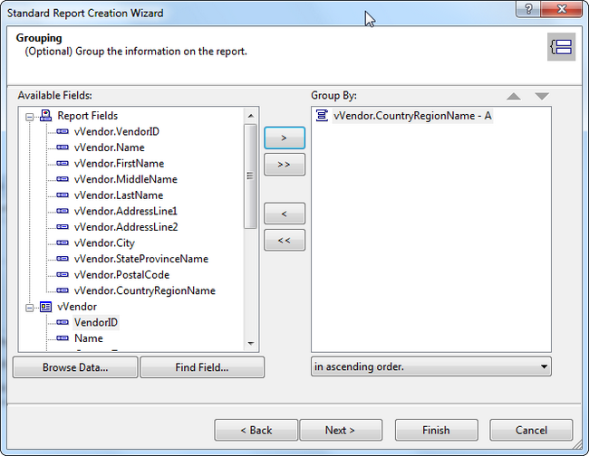 Crystal Report Grouping