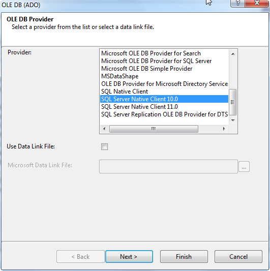 OLE DB Provider