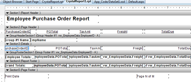 Formatted Summary Report