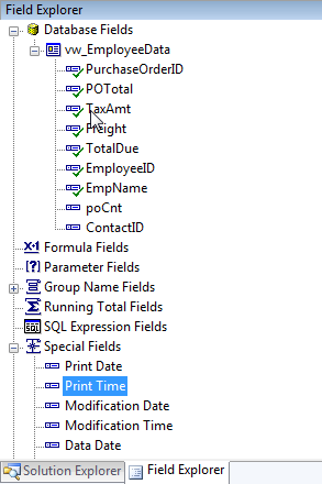 CrystlReport Fields