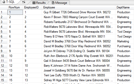 SQL View