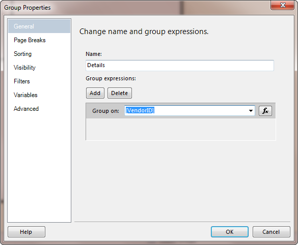 SSRS Group Expression
