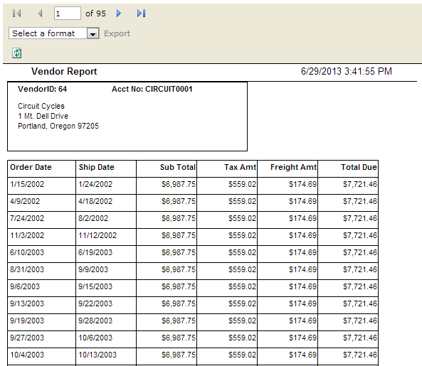 SSRS Report Preview