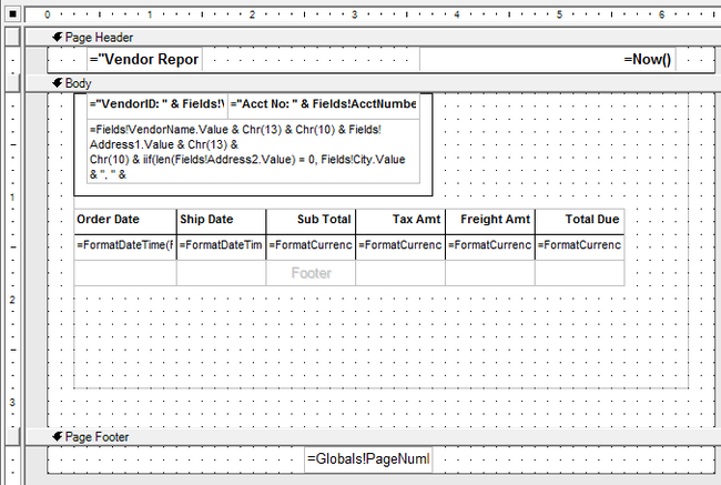 SSRS Report Design