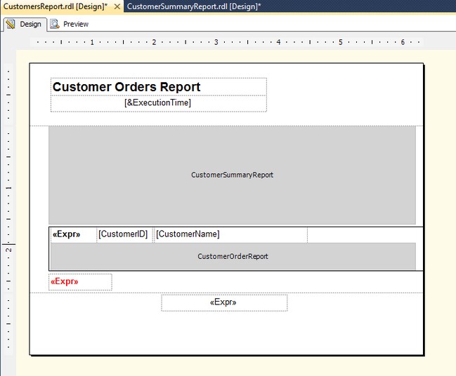 SSRS Report Header and Footer