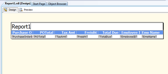 SSRS Report Design