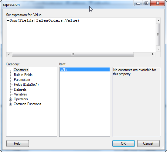 SSRS Sum Total Expressions