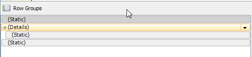 SSRS Row Static Groups 